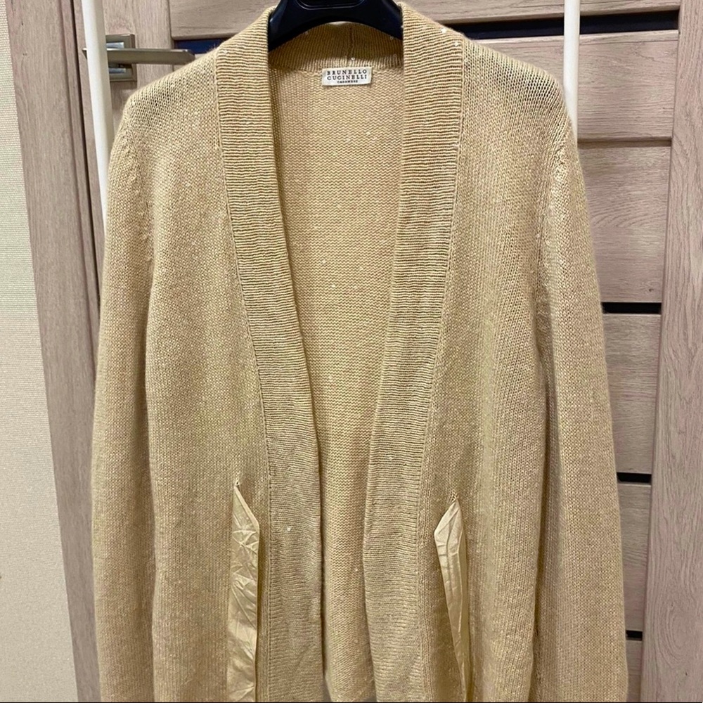 Brunello Cucinelli Size Medium Embellished Cashmere Robe Cardigan Womens